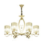 Gold Cylinder Pendant Chandelier Modern Crystal Block 3/6 Lights Living Room Ceiling Light Clearhalo 'Ceiling Lights' 'Chandeliers' 'Modern Chandeliers' 'Modern' Lighting' 883039