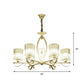Gold Cylinder Pendant Chandelier Modern Crystal Block 3/6 Lights Living Room Ceiling Light Clearhalo 'Ceiling Lights' 'Chandeliers' 'Modern Chandeliers' 'Modern' Lighting' 883040