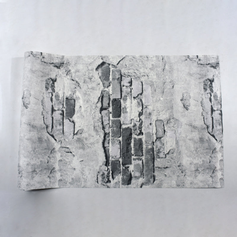 Industrial Bricks and Cements Wallpaper 31' by 20.5" Vinyl Waterproof Wall Covering Clearhalo 'Industrial wall decor' 'Industrial' 'Wallpaper' Wall Decor' 883499