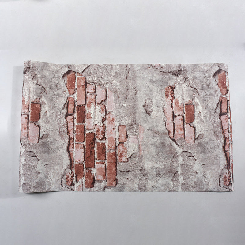 Industrial Bricks and Cements Wallpaper 31' by 20.5" Vinyl Waterproof Wall Covering Clearhalo 'Industrial wall decor' 'Industrial' 'Wallpaper' Wall Decor' 883503