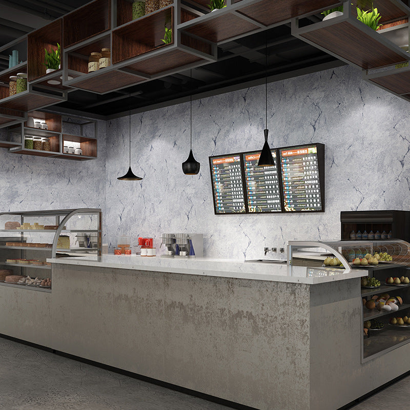 Industrial Retro Wall Decor Marble Effect Non-Pasted Wallpaper, 31' x 20.5" Grey Clearhalo 'Industrial wall decor' 'Industrial' 'Wallpaper' Wall Decor' 883600