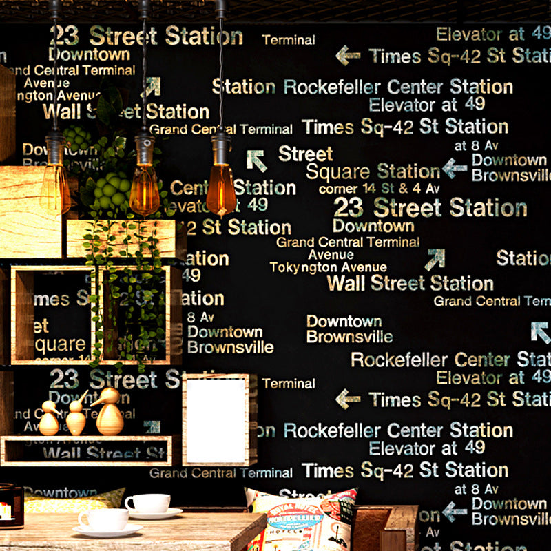 Fashion and Original 3D Effect English Letters and Vocabularies Non-Pasted Wallpaper, 20.5" by 31' Clearhalo 'Industrial wall decor' 'Industrial' 'Wallpaper' Wall Decor' 883648