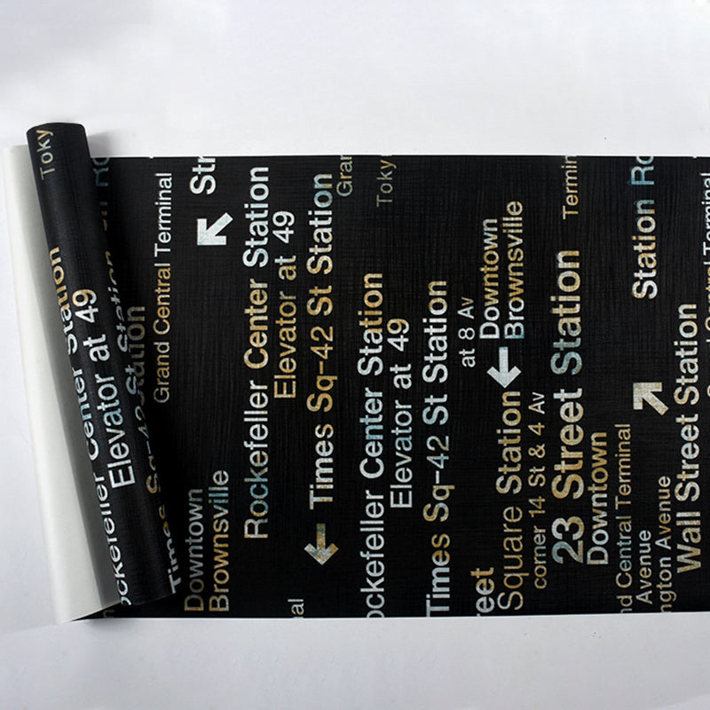 Fashion and Original 3D Effect English Letters and Vocabularies Non-Pasted Wallpaper, 20.5" by 31' Clearhalo 'Industrial wall decor' 'Industrial' 'Wallpaper' Wall Decor' 883649