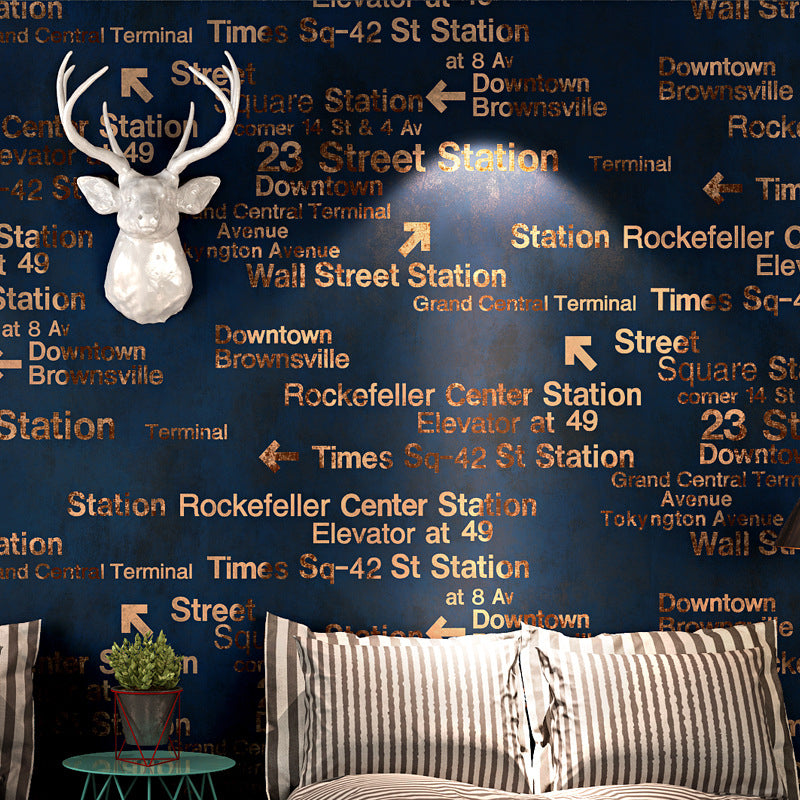 Fashion and Original 3D Effect English Letters and Vocabularies Non-Pasted Wallpaper, 20.5" by 31' Clearhalo 'Industrial wall decor' 'Industrial' 'Wallpaper' Wall Decor' 883652