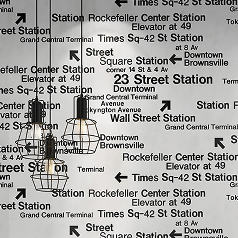 Fashion and Original 3D Effect English Letters and Vocabularies Non-Pasted Wallpaper, 20.5" by 31' Gray-White Clearhalo 'Industrial wall decor' 'Industrial' 'Wallpaper' Wall Decor' 883655