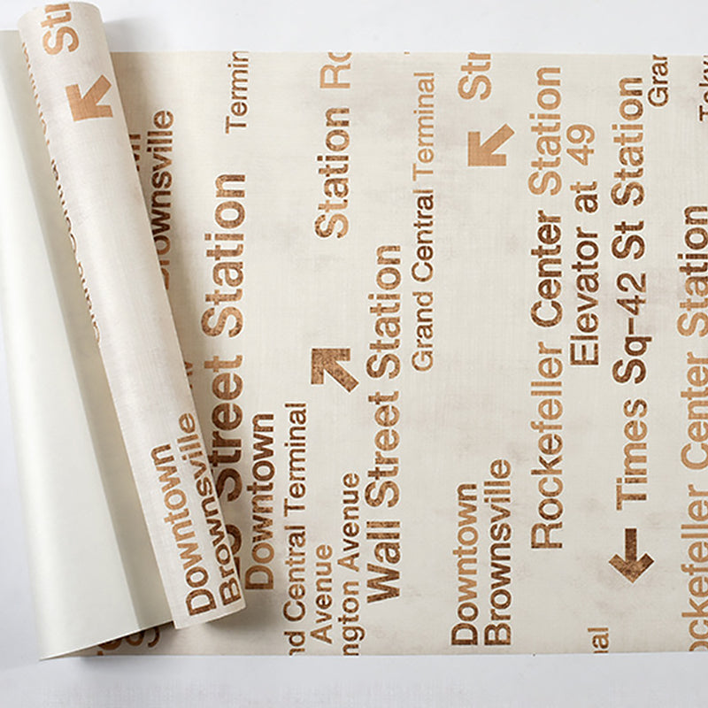 Fashion and Original 3D Effect English Letters and Vocabularies Non-Pasted Wallpaper, 20.5" by 31' Clearhalo 'Industrial wall decor' 'Industrial' 'Wallpaper' Wall Decor' 883661