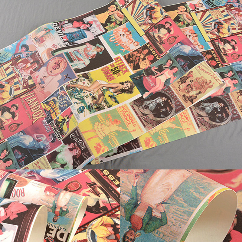 American Beauties Wall Covering for Coffee and Dress Shop Non-Pasted 33'L x 20.5"W Retro Wallpaper Clearhalo 'Industrial wall decor' 'Industrial' 'Wallpaper' Wall Decor' 883680