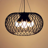 3 Heads Mesh Cage Chandelier Lighting with Drum Shade Industrial Style Black Metal Hanging Lamp Black Clearhalo 'Cast Iron' 'Ceiling Lights' 'Chandeliers' 'Industrial Chandeliers' 'Industrial' 'Metal' 'Middle Century Chandeliers' 'Rustic Chandeliers' 'Tiffany' Lighting' 88397