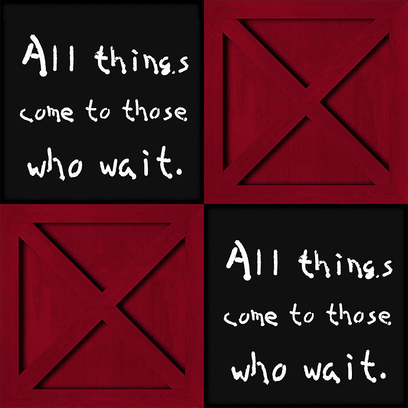 Coffee and Dress Shop Wallpaper Red and Black Square Box with English Phrases Design, 20.5" by 31', Non-Pasted Clearhalo 'Industrial wall decor' 'Industrial' 'Wallpaper' Wall Decor' 884833