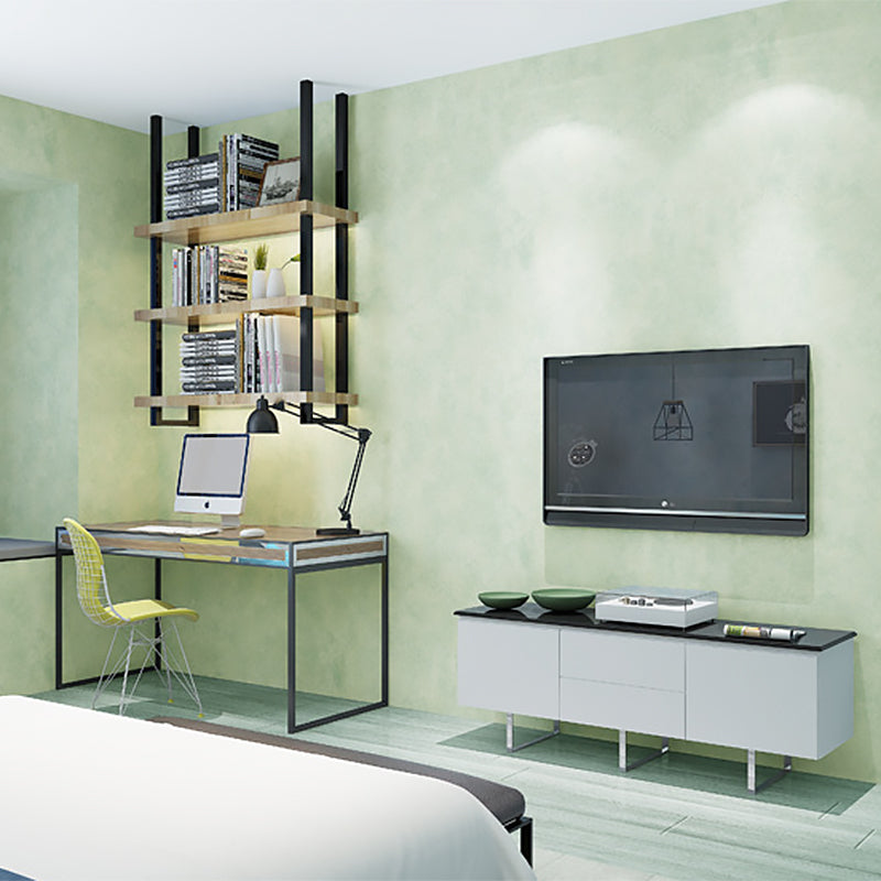 Plaster Wallpaper with Modern Mottled Cement Design, 21" x 33' Green Clearhalo 'Industrial wall decor' 'Industrial' 'Wallpaper' Wall Decor' 885005