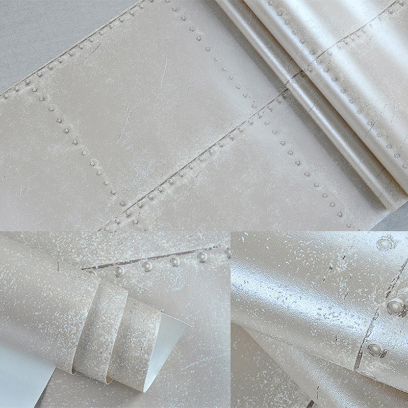 Industrial 3D Wallpaper with Distressed Leather and Rivets for Room Escape, 33'L x 21"W Clearhalo 'Industrial wall decor' 'Industrial' 'Wallpaper' Wall Decor' 885070