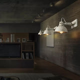 Distressed White Dome Wall Light Farmhouse Style Metal 1 Light Indoor Sconce Light Fixture Distressed White Clearhalo 'Art deco wall lights' 'Cast Iron' 'Glass' 'Industrial wall lights' 'Industrial' 'Middle century wall lights' 'Modern' 'Rustic wall lights' 'Tiffany' 'Traditional wall lights' 'Wall Lamps & Sconces' 'Wall Lights' Lighting' 88515