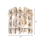 2-Light Wall Lamp Contemporary Living Room Sconce with Half Cylinder Clear Crystal Shade Clearhalo 'Modern wall lights' 'Modern' 'Wall Lamps & Sconces' 'Wall Lights' Lighting' 885961