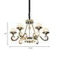 Modern Scrolled Arm Ceiling Light 6 Bulbs Clear Crystal Block Chandelier Lighting Fixture in Chrome Clearhalo 'Ceiling Lights' 'Chandeliers' 'Modern Chandeliers' 'Modern' Lighting' 886029