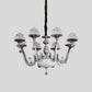 8-Bulb Ceiling Chandelier Contemporary Cone Crystal Block Hanging Pendant Light in Chrome Clearhalo 'Ceiling Lights' 'Chandeliers' 'Modern Chandeliers' 'Modern' Lighting' 886032