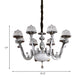 8-Bulb Ceiling Chandelier Contemporary Cone Crystal Block Hanging Pendant Light in Chrome Clearhalo 'Ceiling Lights' 'Chandeliers' 'Modern Chandeliers' 'Modern' Lighting' 886033