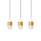 Brass 3-Head Cluster Pendant Minimalist Seedy Crystal Capsule Hanging Ceiling Light for Dining Room Clearhalo 'Ceiling Lights' 'Modern Pendants' 'Modern' 'Pendant Lights' 'Pendants' Lighting' 886253
