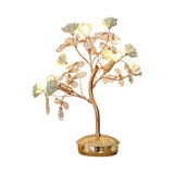 Ceramic Green Nightstand Light Spring Blossom 3 Lights American Garden Table Lamp Clearhalo 'Lamps' 'Table Lamps' Lighting' 886298