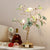 3-Bulb Flower Tree Night Lamp Korean Garden White/Red/Green Ceramic Table Light with Gold Stem Green Clearhalo 'Lamps' 'Table Lamps' Lighting' 886308