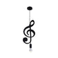 Black Musical Note/Eighth Note Pendant Nordic Style 1-Light Metal Suspended Lighting Fixture for Bedroom Clearhalo 'Ceiling Lights' 'Pendant Lights' 'Pendants' Lighting' 886407