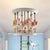 Metal Carousel Semi Flush Cartoon 4-Bulb Red/Pink/Yellow Flush Mount Lighting Fixture for Children Room Pink Clearhalo 'Ceiling Lights' 'Close To Ceiling Lights' 'Close to ceiling' 'Semi-flushmount' Lighting' 886466