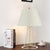 Fabric Cone Shade Nightstand Light Modernism 1-Head White Table Lamp with Tower Gold Frame Base White Clearhalo 'Lamps' 'Table Lamps' Lighting' 886630