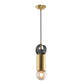 Post Modern Tube Mini Pendulum Light Metallic 1 Bulb Bedroom Suspension Lamp in Brass Finish Clearhalo 'Ceiling Lights' 'Modern Pendants' 'Modern' 'Pendant Lights' 'Pendants' Lighting' 886648