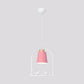 Bird Cage Shape Metal Down Lighting Macaron 1 Head White/Black/Grey Finish Pendulum Lamp with Small Barrel Shade Clearhalo 'Ceiling Lights' 'Modern Pendants' 'Modern' 'Pendant Lights' 'Pendants' Lighting' 886686