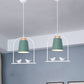 Bird Cage Shape Metal Down Lighting Macaron 1 Head White/Black/Grey Finish Pendulum Lamp with Small Barrel Shade Clearhalo 'Ceiling Lights' 'Modern Pendants' 'Modern' 'Pendant Lights' 'Pendants' Lighting' 886696