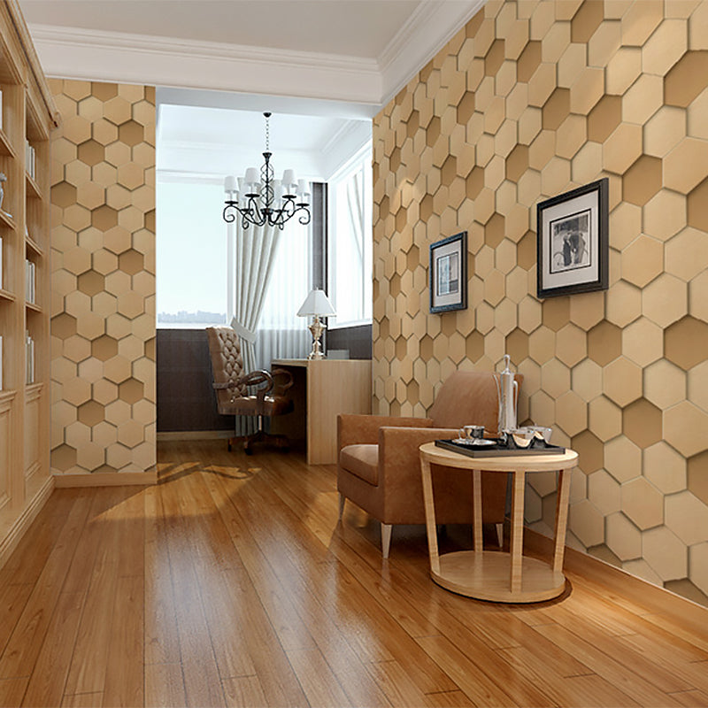 Modern and Simple Wall Decor 3D Print Pentagon Non-Pasted Wallpaper, 33-foot x 20.5-inch Clearhalo 'Wall Decor' 'Wallpaper' 886941
