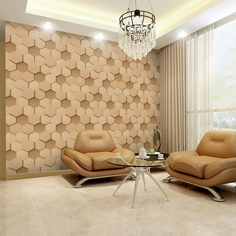 Modern and Simple Wall Decor 3D Print Pentagon Non-Pasted Wallpaper, 33-foot x 20.5-inch Clearhalo 'Wall Decor' 'Wallpaper' 886942