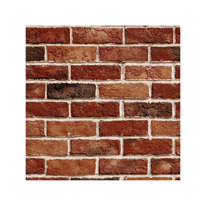 Retro Brick Non-Pasted Wallpaper, 33' x 20.5", Rusty Red Clearhalo 'Industrial wall decor' 'Industrial' 'Wallpaper' Wall Decor' 886972