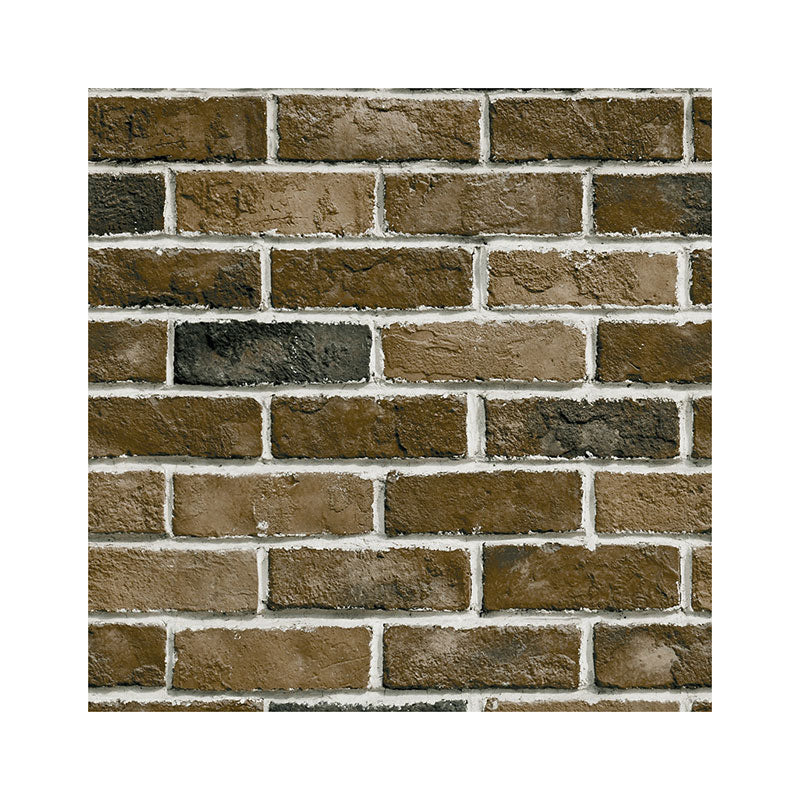 Retro Brick Non-Pasted Wallpaper, 33' x 20.5", Rusty Red Clearhalo 'Industrial wall decor' 'Industrial' 'Wallpaper' Wall Decor' 886976