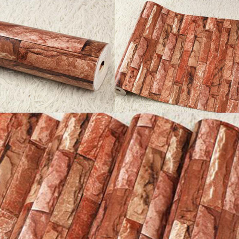 Multi-Colored Non-Woven Brick Wallpaper Decorative 3D Rock Wall Covering, 31'L x 20.5"W Clearhalo 'Industrial wall decor' 'Industrial' 'Wallpaper' Wall Decor' 887006