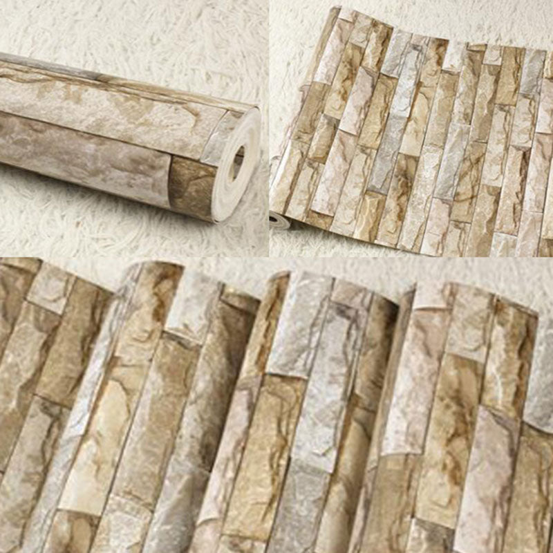 Multi-Colored Non-Woven Brick Wallpaper Decorative 3D Rock Wall Covering, 31'L x 20.5"W Clearhalo 'Industrial wall decor' 'Industrial' 'Wallpaper' Wall Decor' 887009