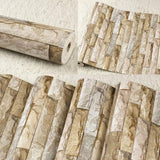 Multi-Colored Non-Woven Brick Wallpaper Decorative 3D Rock Wall Covering, 31'L x 20.5"W Clearhalo 'Industrial wall decor' 'Industrial' 'Wallpaper' Wall Decor' 887009