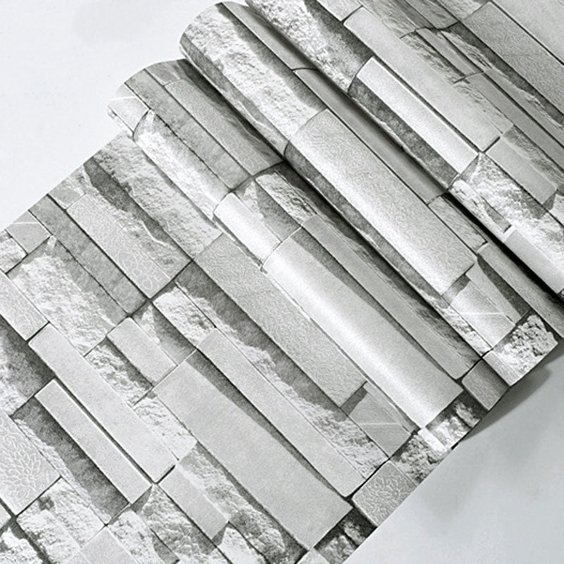 Industrial Vintage Brick Wallpaper 3D Concave-Convex Non-Pasted Wall Decor 31'L x 20.5"W Clearhalo 'Industrial wall decor' 'Industrial' 'Wallpaper' Wall Decor' 887014