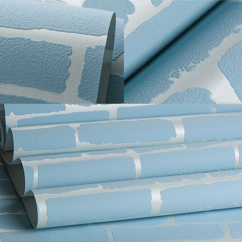 Horizontal Brick Decorative Wallpaper Non-Pasted Fresh Minimalist Wall Decor, 20.5" x 33' Clearhalo 'Industrial wall decor' 'Industrial' 'Wallpaper' Wall Decor' 887071