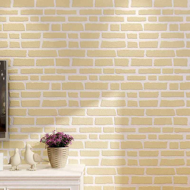 Horizontal Brick Decorative Wallpaper Non-Pasted Fresh Minimalist Wall Decor, 20.5" x 33' Clearhalo 'Industrial wall decor' 'Industrial' 'Wallpaper' Wall Decor' 887074