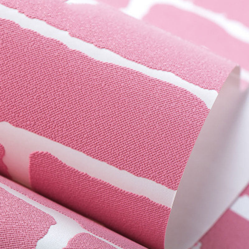 Horizontal Brick Decorative Wallpaper Non-Pasted Fresh Minimalist Wall Decor, 20.5" x 33' Clearhalo 'Industrial wall decor' 'Industrial' 'Wallpaper' Wall Decor' 887079