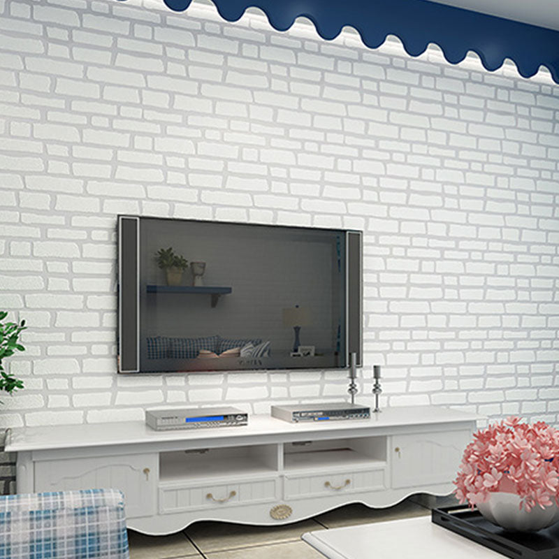 Horizontal Brick Decorative Wallpaper Non-Pasted Fresh Minimalist Wall Decor, 20.5" x 33' Clearhalo 'Industrial wall decor' 'Industrial' 'Wallpaper' Wall Decor' 887082