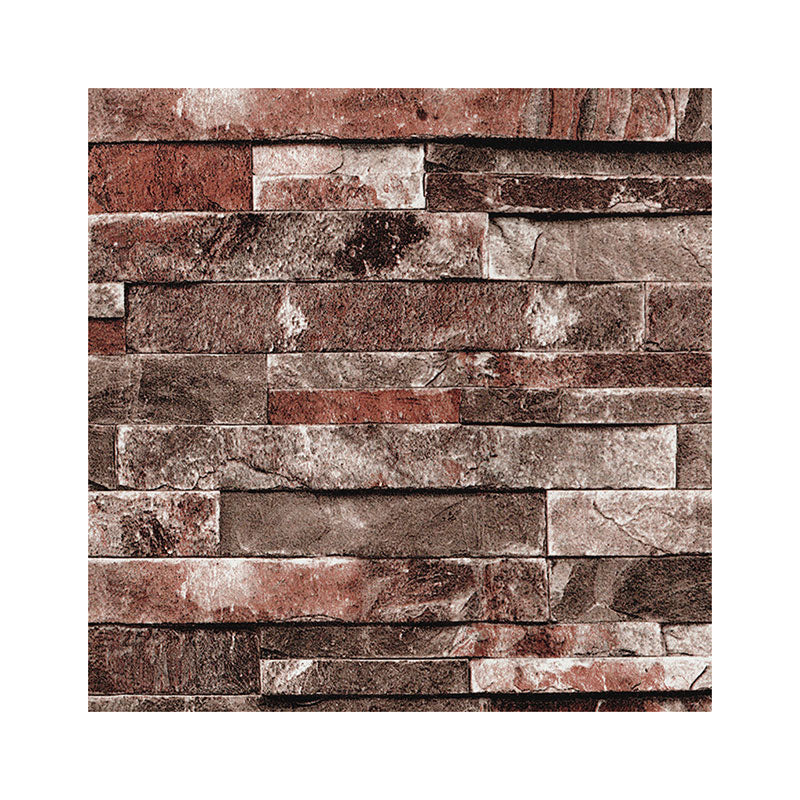 Retro Industrial Brick Wallpaper PVC 17.5-inch x 19.5 ft Peel and Paste Wall Covering Clearhalo 'Industrial wall decor' 'Industrial' 'Wallpaper' Wall Decor' 887116