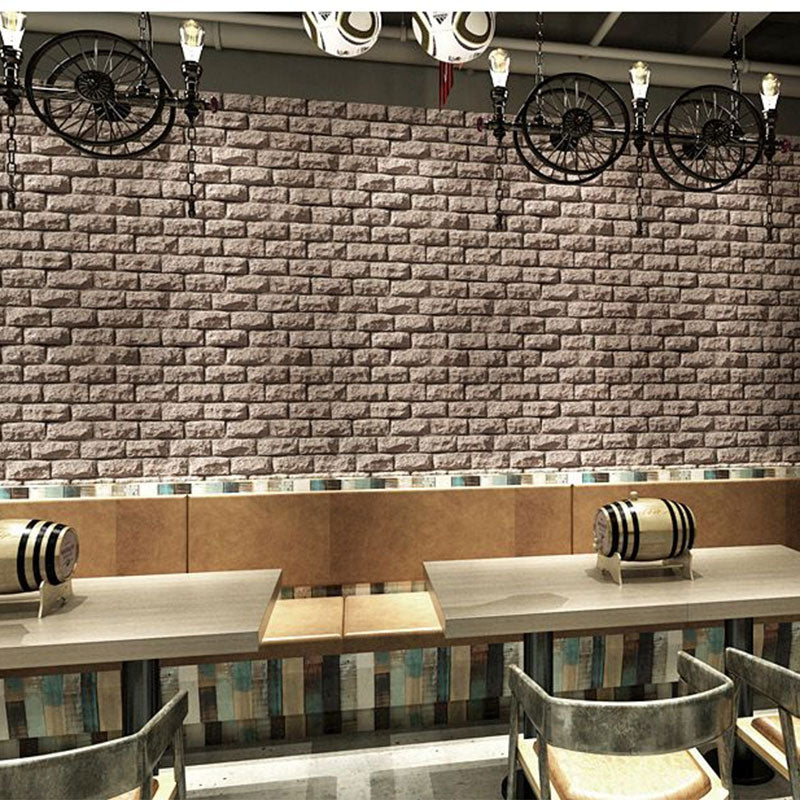 Natural Color Stone Pattern Wallpaper 33' x 20.5" Vinyl Water-Resistant Wall Covering Clearhalo 'Industrial wall decor' 'Industrial' 'Wallpaper' Wall Decor' 887156