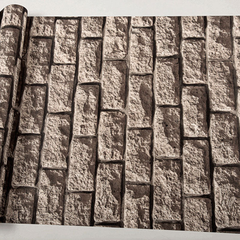 Natural Color Stone Pattern Wallpaper 33' x 20.5" Vinyl Water-Resistant Wall Covering Clearhalo 'Industrial wall decor' 'Industrial' 'Wallpaper' Wall Decor' 887157