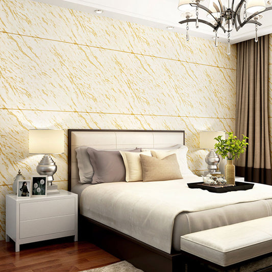 Modern Minimalist Marble Wallpaper Glazed Tile Stain-Resistant Non-Pasted Wall Decor 20.5"W x 31'L Yellow Clearhalo 'Modern wall decor' 'Modern' 'Wallpaper' Wall Decor' 887168