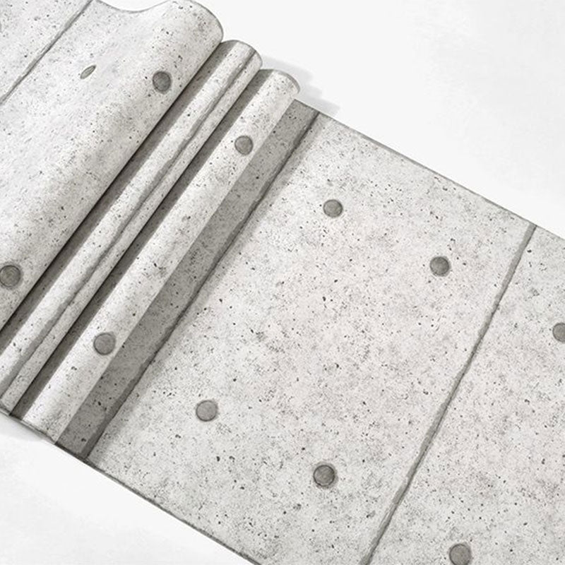 Restaurant Wallpaper with Industrial Grey 3D Stone and Dots, 31'L x 20.5"W, Non-Pasted Clearhalo 'Industrial wall decor' 'Industrial' 'Wallpaper' Wall Decor' 887174