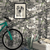 Non-Pasted Wallpaper with Pastel Color Brick and Stone Pattern, 57.1 sq ft. Clearhalo 'Industrial wall decor' 'Industrial' 'Wallpaper' Wall Decor' 887202