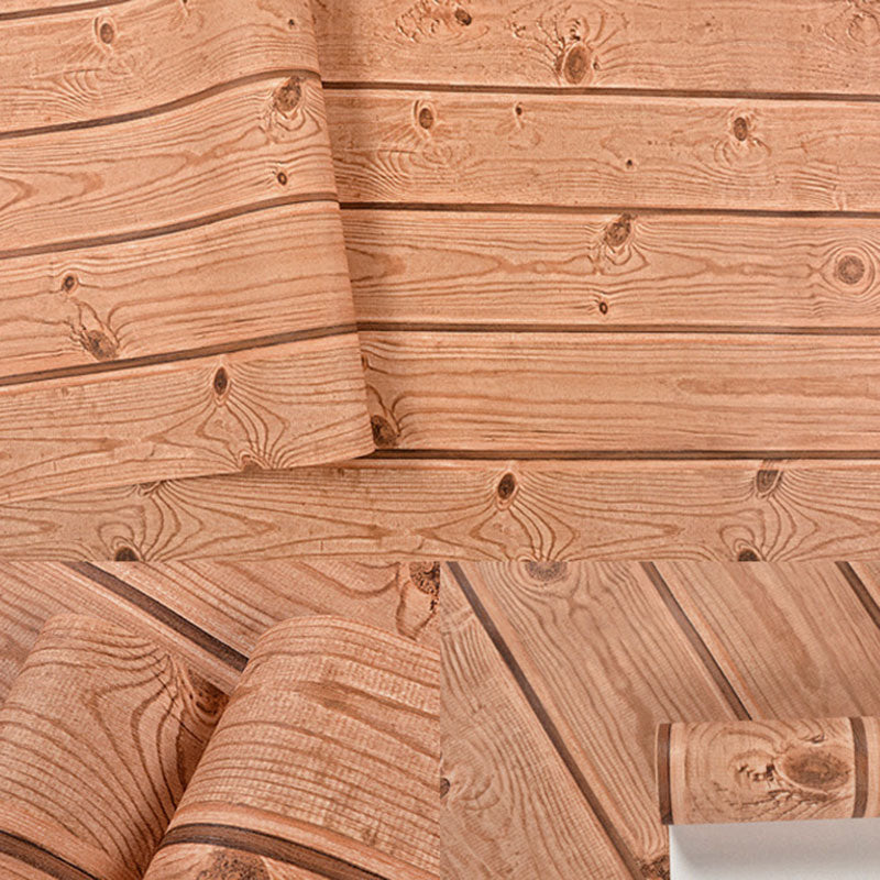 Neutral Color Vertical Wooden Wallpaper Stripe Non-Pasted Wall Decor, 33 ft. x 20.5 in Clearhalo 'Country wall decor' 'Rustic' 'Wallpaper' Wall Decor' 887265