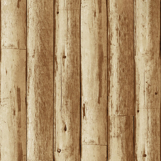 Vintage Faux Wood Wallpaper Water-Resistant Non-Pasted Wall Decor, 31' x 20.5" Clearhalo 'Country wall decor' 'Rustic' 'Wallpaper' Wall Decor' 887347