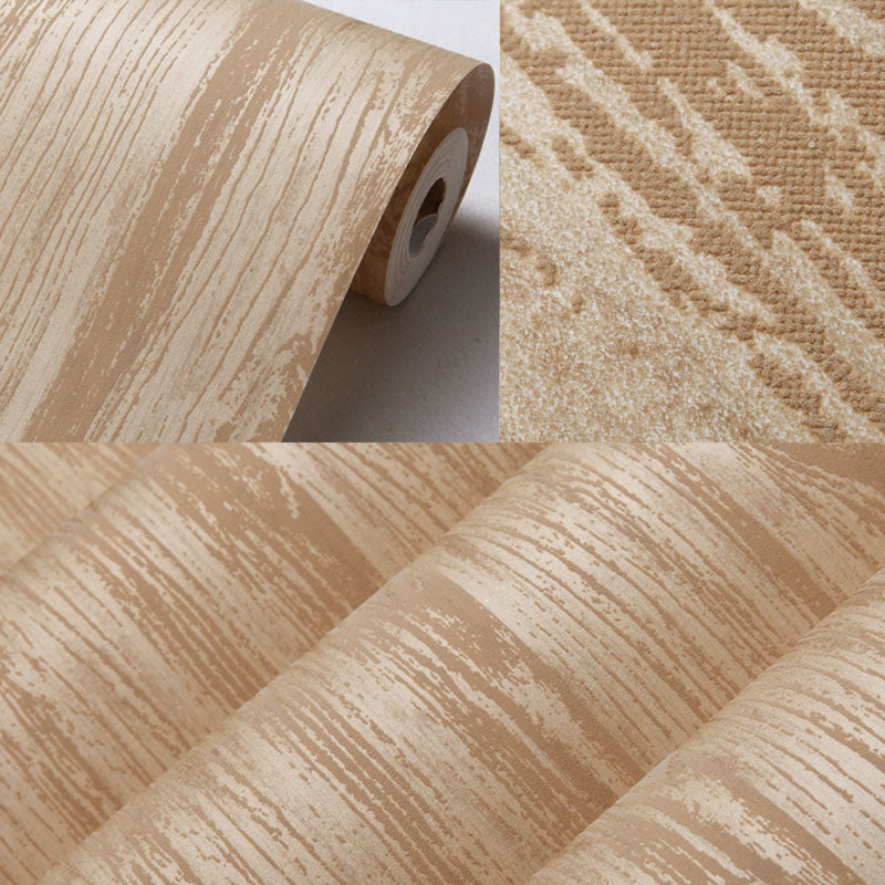 Bedroom Wallpaper with Wooden Texture in Brown and Beige , 20.5"W x 33'L, Non-Pasted Clearhalo 'Country wall decor' 'Rustic' 'Wallpaper' Wall Decor' 887360